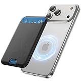 TWZKG for MagSafe Wallet, 3 Cards Holder, Slim Magnetic Phone Wallet for iPhone 17/16/15/14/13/12 Pro Max Plus Air Series,RFID Blocking Vegan Leather,Black
