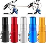Fat-Cattie Bike Stem Riser Extender MTB Handlebar Stem Adapter,Bike Handlebar Riser Bicycle Fork Stem Raiser Extender Head Up Raiser Aluminum Alloy (Black)
