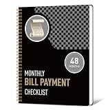 Undated Monthly Bill Payment - 48-Month Undated Financial Organizer with Income Tracker, Savings & Debt Management, Yearly Goals, Expense Tracking 8×10 In, Black
