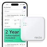 Necto Cellular Temperature Monitor- RV Pet Safety Temp Monitoring System. Remote Power Outage & Humidity Sensor with App Alerts for Car, Camper, Home & Server Room. (2 Year Subscription Included)