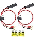 Basysion 2 Pack Wires Harness Compatible with NOCO GC002 X-Connect Chargers Extension Cable，M6(1/4in) Eyelet Terminal Accessory for Genius Smart Battery Chargers Extension Cable