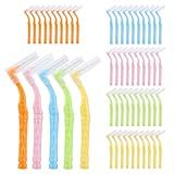 YEERSUO 50 PCS Braces Brush for Cleaner, Interdental Brushes, Dental Brushes Between Teeth, Braces Flossers, 5 Colors for Dental Tooth Flossing Head Teeth Cleaning Tool