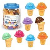 Learning Resources Mini Letter Scoops, 52 Pieces, Ages 3+,Preschool Learning Toys, Stacking Toys, Montessori Toys