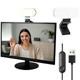 Video Conference Light & Computer Light – USB LED Panel for Laptop & Desktop, Plug-and-Play Webcam Light for Zoom, Teams, Streaming & Remote Work, 3 Color Modes & 10 Brightness Levels