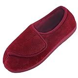 Git-up Women Soft wide Slippers Memory Foam Closed Toed Diabetic Arthritis Edema House Slippers