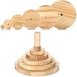 DoubleFill 6 Pack Pottery Molds 2'' 4'' 6'' 8'' 10'' 12'' Thickness 1'' Plaster Molds Wood Pottery Tools with Handle for Ceramic Top Forms DIY Bowls Plate Dish Slump Press Art Making (Round)