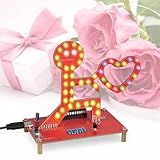 Soldering Learning Kit, ICSTATION Give You My Heart LED Soldering Project Love Proposal RGB LED Light Soldering Practice Kit for Beginners Diyers Student Education and Present for Valentine's Day