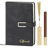 Sincerez Officiant Gift Set - Officiant book for ceremony, Wedding Officiant Gift and Gifts for Wedding day Officiant, Proposal Book/Binder for ceremony, Book set with bookmark, wooden pen and gift box (Black)