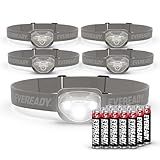 EVEREADY LED Headlamps Pro200 [5-Pack], IPX4 Water Resistant, Bright and Durable Head Lights for Camping, Hiking, Emergency Power Outage (Batteries Included)