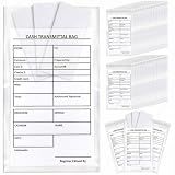 Lewtemi 100 Pieces Bank Deposit Cash Transmittal Bags Tamper Evident Security Pocket Self Adhesive Clear Polyurethane Bags Audit Friendly for Bank Currency, Coin, Checks Receipts(6 x 9 Inch)