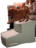 Pet Gear Easy Step II Pet Stairs, 2 Step for Cats/Dogs up to 150 Pounds, Portable, Removable Washable Carpet Tread, No Tools Required, Willow