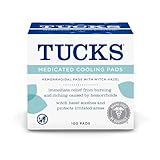 TUCKS Medicated Cooling Pads, 100 Count – Hemorrhoid Pads with Witch Hazel, Cleanses Sensitive Areas, Protects from Irritation, Hemorrhoid Treatment, Medicated Pads Used by Hospitals