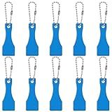 10 Pcs Lottery Ticket Scratcher Tool Plastic Scraper Tool Keychain Lotto Scratcher Keyring Scoop Shape Lotto Scratcher Keyring Scraper for Label Sticker Remover Tool Blue