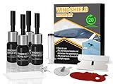 tuncate Windshield Repair Kit for Chips and Cracks– 4 Pack Glass Repair Kit with Enhanced Injection Head for Chips, Cracks & Star-Shaped Cracks, Quick & Easy DIY Fix for Windshields, Black
