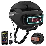 Bike Helmet Adult Men Women: Smart Bike Helmet Bicycle Helmets with Light for Mountain Bike Road Cycling Electric Scooter Skateboard Roller Skating Ebike Bike Helmets for Adults Teen Helmets Black