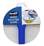 12 Inch Mixing Bowl Splatter Guard – BPA-Free Anti-Splash Screen for Hand & Electric Mixers – Flexible Fit, Transparent Silicone & PP, Dishwasher Safe by Dependable Industries Blue