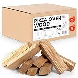 W&E Choice Pizza Oven Wood 6 Inch Mini Logs, 12 lbs Box, Kiln Dried Oak Firewood for Pizza Ovens, Ooni and Gozney, Solo Stove, Long-Lasting Burn for BBQ, Grills and Smokers, Product of USA