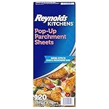 Reynolds Kitchens Pop-Up Parchment Paper Sheets, 10.7x13.75 Inch, 120 Sheets