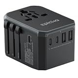 EPICKA Universal Travel Adapter with 1AC/3 USB-C/2 USB-A Ports