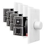OSD Audio 300W in Wall Volume Control Impedance Matching for Home Speakers, Rotary Knob White SVC300 (Pack of 4)