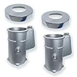 WZKO Pool Handrail Anchor Kit – Heavy-Duty 316 Stainless Steel Anchors for Inground Pool Ladder Escutcheons, Prevents Corrosion, Concealed Design Pack 2