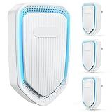 Air Ionizers Plug In Negative Ion Air Purifiers Quiet Air Freshener for Home Bedroom Office Basement - Portable Mini Air Cleaner Odor, Smoke, Dust, Pet Smell (2, White)