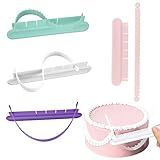 4PCS Cake Arch Guide Tool,Adjustable Fondant Cake Arc Ruler,Practical Baking Writing Swag Guide Gadgets Accessories,Decorative Marking Divider Aid,Pastry Decorating Supplies for Home Kitchen Bakeries