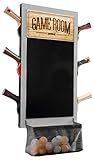 JOOLA Game Room Organizer with Ping Pong Paddle Holder, Table Tennis Ball Basket, Scoreboard, and Chalkboard