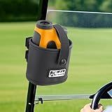 Roykaw Golf Rangefinder Pouch Mount Strap for Golf Cart, Laser Rangefinder Pouch Holder, Golf Push Cart Range Finder Holder, No Drilling Required, Firmly & Suitable Small Items, Black