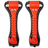 SINSEN Car Safety Hammer Set of 2 Emergency Escape Tool Auto Car Window Glass Hammer Breaker and Seat Belt Cutter Escape 2-in-1 for Family Rescue & Auto Emergency Escape Tools