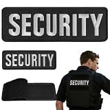 JEFUZH 2 Pack Security Patches Hook and Loop System - Security Patch for Vest, Jacket 10.75" x 4"(Black)