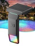 Solar Pool Lights for Inground & Above Ground Pool, 10-Color 4-Mode LED Pool Lights, Underwater Swimming Pool Lights with Timer, Submersible Pool Lights with Remote, Waterproof Design (Black, 1 Pack)