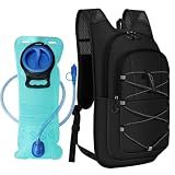 MIYCOO Hydration Backpack - Lightweight Hiking Water Backpack with 2L Water Bladder, Running Hydration Vest Backpack for Men Women, Hydration Pack for Hiking, Cycling, Climbing (Black, 10L)