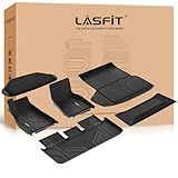LASFIT Floor Mats & Trunk Mats for Tesla Model S 2021-2025 2026 (Include Plaid Model), All Weather TPE Custom Fit 1-3 Rows & Cargo Liners Full Set Car Mats Accessories, Black