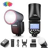 Godox V1-C U Flash for Canon, Godox V1 C U HSS TTL Round Head Speedlight with Accessories Kit for Portrait, Event, Travel, Wedding Photography