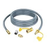 Skyflame 12 Feet Natural Gas Conversion Kit, Propane to Natural Gas Hose with Quick Connect Fitting, Fitting for Grill, Generator, Fire Pit, Patio Heater and More NG Appliance - 40K BTU