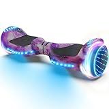 XERATH All Terrain hoverboard hoover boards for a 7-12 year old , Bluetooth Speakers self-balancing control system, bright LED lights and flashing wheels,hoverboard for adults UL2272 Safety Certification for all ages (GALAXY)