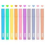 Vitoler 10Pcs Aesthetic Highlighters, Chisel Tip Marker Pens,Assorted Color Candy Highlighters,No Bleed Bible Highlighter,Cute Pastel Highlighter for Journaling Planner Notes School Supplies