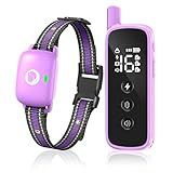 Heaflex Dog Shock Collar - 2600FT Dog Training Collar with Remote, 3 Modes(Beep/Vibration/Shock), Security Lock, IP68 Waterproof Rechargeable E-Collar for 10-120lbs All Breeds (Purple)