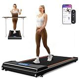 NeoSilent Walking Pad Under Desk Treadmill for Home Office with BLDC Core and Extra-Large Belt, App and Remote Control, Compact and Portable for Small Spaces Deep Black