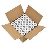 MFLABEL 2 1/4" Thermal Paper Rolls - 50 Rolls of 2.25 x 50' Credit Card Receipt Paper, Compatible with Clover POS, Visa/MasterCard Terminals, & Standard Credit Card Machines