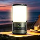 Glocusent 1200LM LED Camping Lantern Rechargeable, 7 Light Modes, 5000mAh Power Bank, IP45 Waterproof, Perfect Lantern Flashlight for Hurricane, Emergency, Power Outages, Home, USB C Cable Included