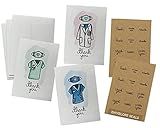 Sugartown Greetings The Scrubs Set - 24 Thank You Cards with Envelopes & Kraft Sticker Seals - Gifts for Nurses, Doctors, Healthcare Workers, & Medical Professionals