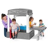 Simplay3 Sunny Day Indoor or Outdoor Cottage Picnic Playhouse for Toddlers and Young Children with Kitchenette and Picnic Table