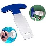 Vizava Upgraded Pool Plug Removal Tool with Rubber Handle,Metal Pool Eyeball Seat Removal Tool Compatible for Hayward Hydrostream SP1419A~SP1419E & 1.5"Pool and Spa Jet Return Fitting Eyeball Seat-1PC