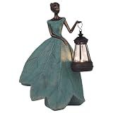 Guichifun Fairy Statues Solar Outdoor Lights - Resin Garden Figurines Decorations for Patio Yard Lawn Decor Housewarming Gardening Gifts for Women Mom 7.4 x 5.3 x 12 Inch