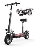 ASKGO Electric Scooter, E Scooter for Adults with Seat, 1500W Peak Motor, Up to 25MPH & 45-Mile Range, 10" Pneumatic Tires, Foldable Off-Road Electric Scooter with Dual Disc Brake