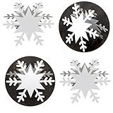 Snowflakes Place Cards,Christmas Place Cards Holiday Snowflake Blank Table Setting Folded Paper Name Tent Cards for Winter Wonderland Dinner Wedding Tables Party Decorations (25Pcs)