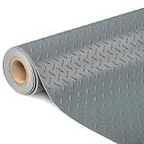 TUFFIOM 7.5 x 20 FT Garage Floor Mat, Thickened Diamond Plate PVC Garage Mats Flooring Roll for Under Car, Garage Parking Mats for Floor Large SUVs, MPV, Pickup Truck