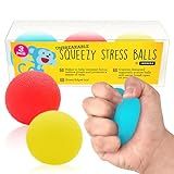 IMPRESA Squishy Stress Ball Set - Sensory Toys for Kids - Fidget Toys for Adults - Tear-Resistant Squeeze Balls for Stress Relief - Pack of 3, Multicolor